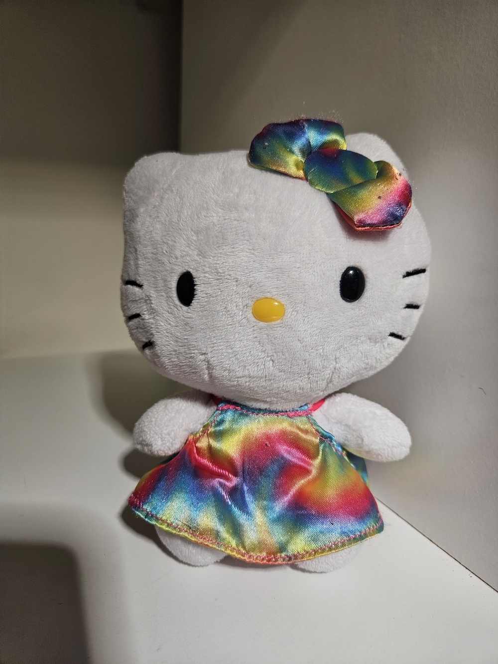 Sanrio Hello Kitty Rainbow Satin Dress Plush Toy